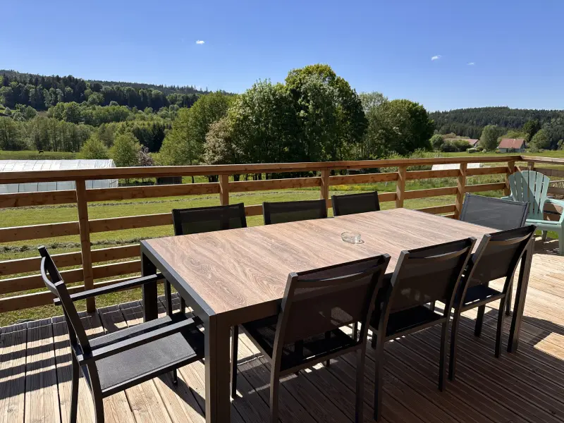 Chalet dans les Vosges avec piscine , jacuzzi, 11 pers-balcon