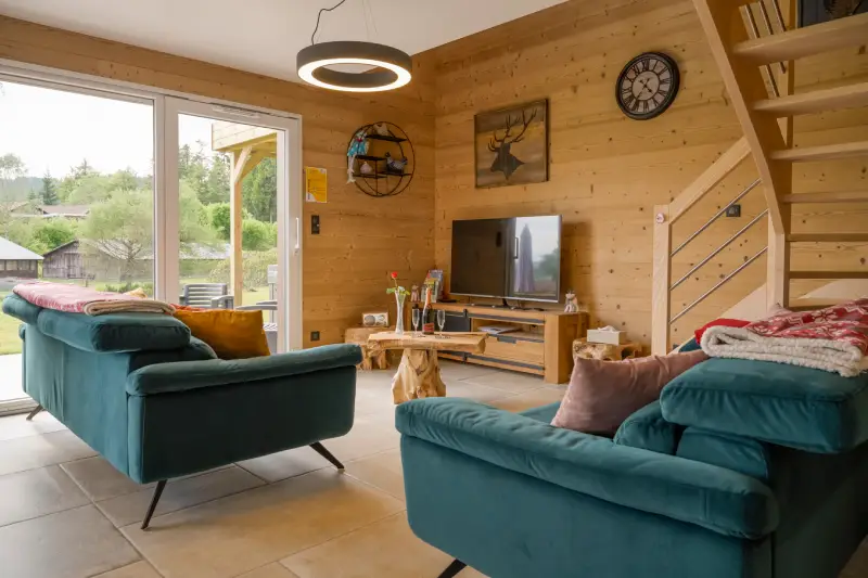 Chalet 10 Personen Vosges, Jacuzzi, Xonrupt-longemer Wohnzimmer